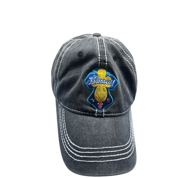 Wild Wear Other - Wild Wear Blessed Cross Embroidered‎ Baseball Cap Mens OS Charcoal New with tags